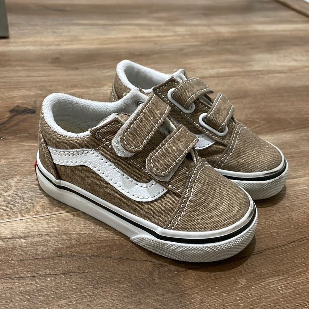 Toddler Kids Vans Old Skool Gold Tan size 5.5